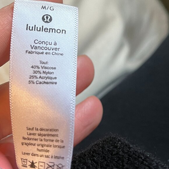 Lululemon oversized cashmere hooded slit-sided T shirt size M/L black - Picture 7 of 8